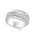 thumbnail image 4 of Twist Coil Round Clear CZ Snake Ring .925 Sterling Silver Band White Jewelry Female Size 7, 4 of 4
