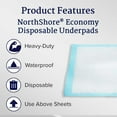 thumbnail image 2 of NorthShore Economy Disposable Underpads, Medium, 22x24 in., Pack/50, 2 of 6