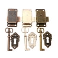 thumbnail image 2 of Retro Furniture Drawers Door Lock Set Decorative Lock with Key, Vintage Latch Decorative Door Lock, 2 of 5