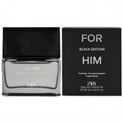 Zara For Him Black Edition Perfume for Men Amber Fragrance with Nutmeg Orange Blossom & Cedar Scent Eau de Toilette EDT 50ml (1.7 fl. oz)