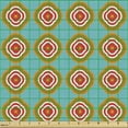 thumbnail image 2 of Geometric Fabric by the Yard Upholstery, Floral Themed Colorful Abstract Art Vintage Style Repetitive Pattern, Decorative Fabric for DIY and Home Accents, Seafoam and Multicolor by Ambesonne, 2 of 5