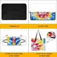 thumbnail image 4 of Colorful Tie Dye Vortex Picnic Blanket Waterproof Outdoor Beach Blanket Hand-held Pad Suitable for Travel, Camping, Beach, Family Gatherings, 4 of 8