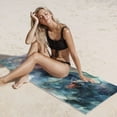 thumbnail image 6 of Easygdp Ink Style Wave Dragon Beach Towel 27.5X55 Inches Quick Dry Pool Towel Travel Compact Bath Towel Sandproof Beach Blanket Towel for Swimming, 6 of 6