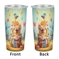 thumbnail image 4 of Cartoon Birthday Cake Tumbler Print 20oz Stainless Steel Coffee Cup with Lid & Straw Double Wall Insulated Tumbler, 4 of 8