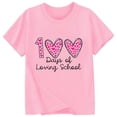 thumbnail image 3 of Rhuody Tops For Girls Round Neck Letter Graphic Short Sleeve Tee 8-9 Years Pink, 3 of 3
