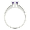 thumbnail image 4 of Solitaire Engagement Ring for Women - 1.5ct Natural Amethyst in 14K White Gold Promise Ring, 4 of 5