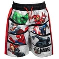 thumbnail image 4 of Marvel Avengers Spider-Man Iron Man Thor Pullover Rash Guard and Swim Trunks Outfit Set Toddler to Big Kid, 4 of 5