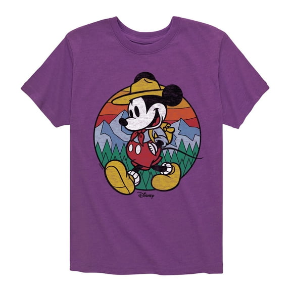 Disney - Mickey & Friends - Mickey Mouse - Park Ranger in Mountains - Camping - Toddler And Youth Short Sleeve Graphic T-Shirt