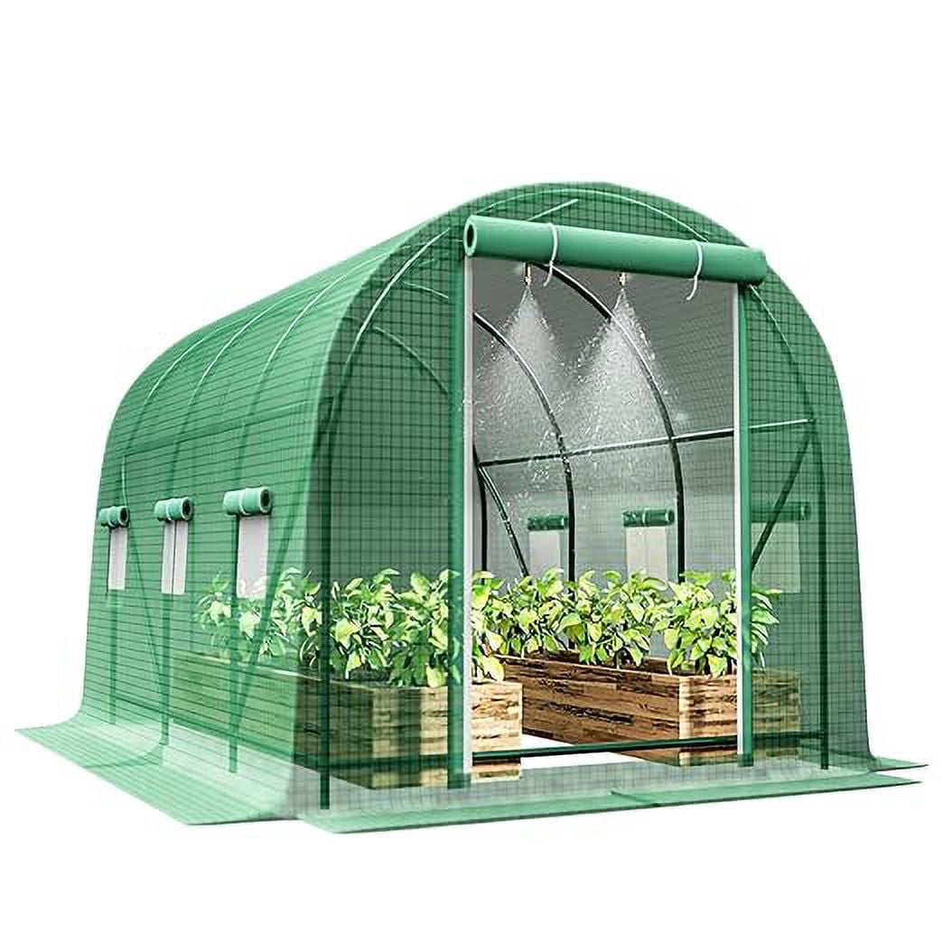 32FT Watering System for Greenhouse, Automatic Irrigation Kit Hose Adjustable and Bendable Nozzel for Outdoor Plants Flowers and Vegetables