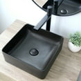 thumbnail image 1 of Stylish Vessel 14 ½" Black Square Porcelain Bathroom Sink P-226N, 1 of 12