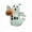 A002- B, variant on Halloween Decorations, Witch Halloween Decorations, Halloween Ghost Decorations, Bat Decorations for Halloween, 6X5.5 Inch Resin Figurine with Green Witch Holding Witch