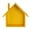 Yellow, variant on OFFIGAM Small Wooden Wall Shelf in House Shape, Perfect for Bedroom, Kitchen, Bathroom - 1 Piece Decorative Storage