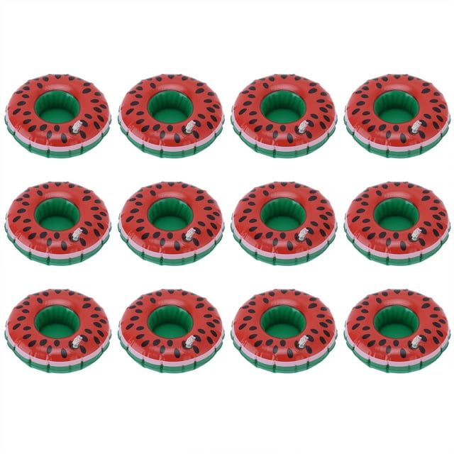 Posavasos inflable Jadeshay 12 piezas de sandía Flotadores PVC