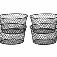 thumbnail image 3 of (4-Pack) Black Wire Oval Storage Baskets, 7.87" x 6.85" x 4.13", 3 of 4