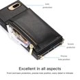 thumbnail image 2 of Dteck Crossbag Case For iPhone 8 Plus / iPhone 7 Plus / iPhone 6 Plus, Premium PU Leather Wallet Case Credit Card Holder Stand Cover, Black, 2 of 9