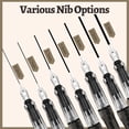 thumbnail image 4 of Calligraphy Set, 7 Pcs Fountain Pen with Different Replaceable Nib and 40 Replaceable Ink Cartridge in 11 Color for Beginner Writing and Drawing Calligraphy Kit for Greeting Card Signature, 4 of 7