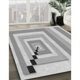 thumbnail image 2 of Ahgly Company Indoor Square Patterned Gunmetal Gray Area Rugs, 7' Square, 2 of 6