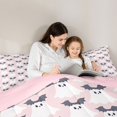 thumbnail image 4 of Homewish Coquette Ghost Bat Bow Twin Comforter Sets for Girls, Halloween Skull Wing Ribbon Bedding Set, Pink Reversible, 2pcs, 1 Comforter and 1 Pillowcase, 4 of 6