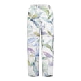 thumbnail image 4 of Lilgiuy Womens Elastic Waist Buttons Printing Thin Stretch Skinny Pants Trousers for Camping Climbing, 4 of 5
