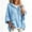 L88-BU2, variant on xfsWaSs Women's Waffle 3/4 Sleeve Hoodie with Pocket Oversized Drawstring Pullover Lightweight Sweatshirt Solid Color Loose Fit Casual Tops