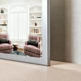 thumbnail image 6 of Eviva Sax 24" Brushed Chrome Metal Frame Bathroom Wall Mirror, 6 of 7