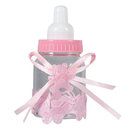 Baby Boy Favor Boxes (EECOO Baby Shower Bottle,12Pcs Candy Chocolate Bottles Box For Girl Boy Baby Shower Party Favors Gifts Decorations Candy Gift)