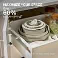 thumbnail image 2 of T-FAL, Ingenio Essentials, Pots and Pan Set, Granite Titanium Non Stick, 11 Piece, Detachable Handle Cookware, Oven Broiler Safe 500F, Stackable, Frying Pans, DiYANTONasher Safe, RV, Beige, 2 of 5