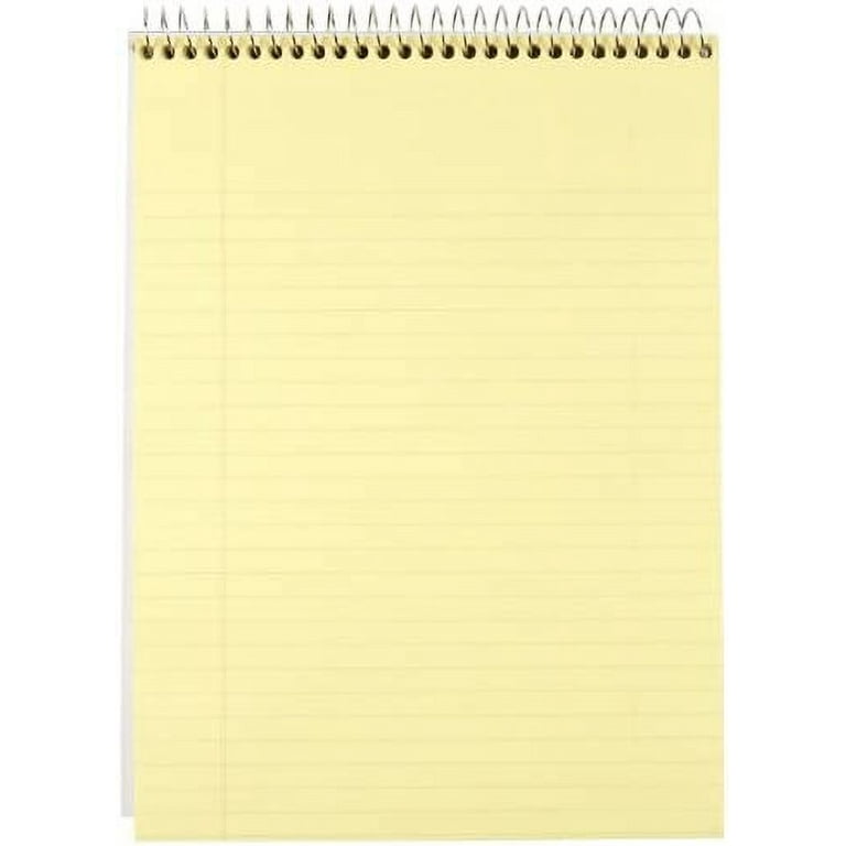Spiral Notebook Wide Rule Yellow Cover 70 Sheets