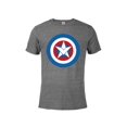 thumbnail image 1 of Marvel Captain America Symbol of Truth Sam Wilson Shield - Short Sleeve Blended T-Shirt for Adults - Customized-Graphite Snow Heather, 1 of 4