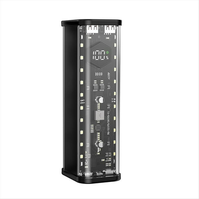 Estuche para Banco de Energía DIY 8x21700 PD 22.5W, Caja de Almacenamiento de Batería de Carga Rápida, Soporte para Celdas, Estuche para Banco de Energía DIY, Color Negro