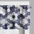 thumbnail image 5 of Ambesonne Navy Valance & Curtain, Patchwork Style Dots Star, 55"x45", Navy and White, 5 of 6