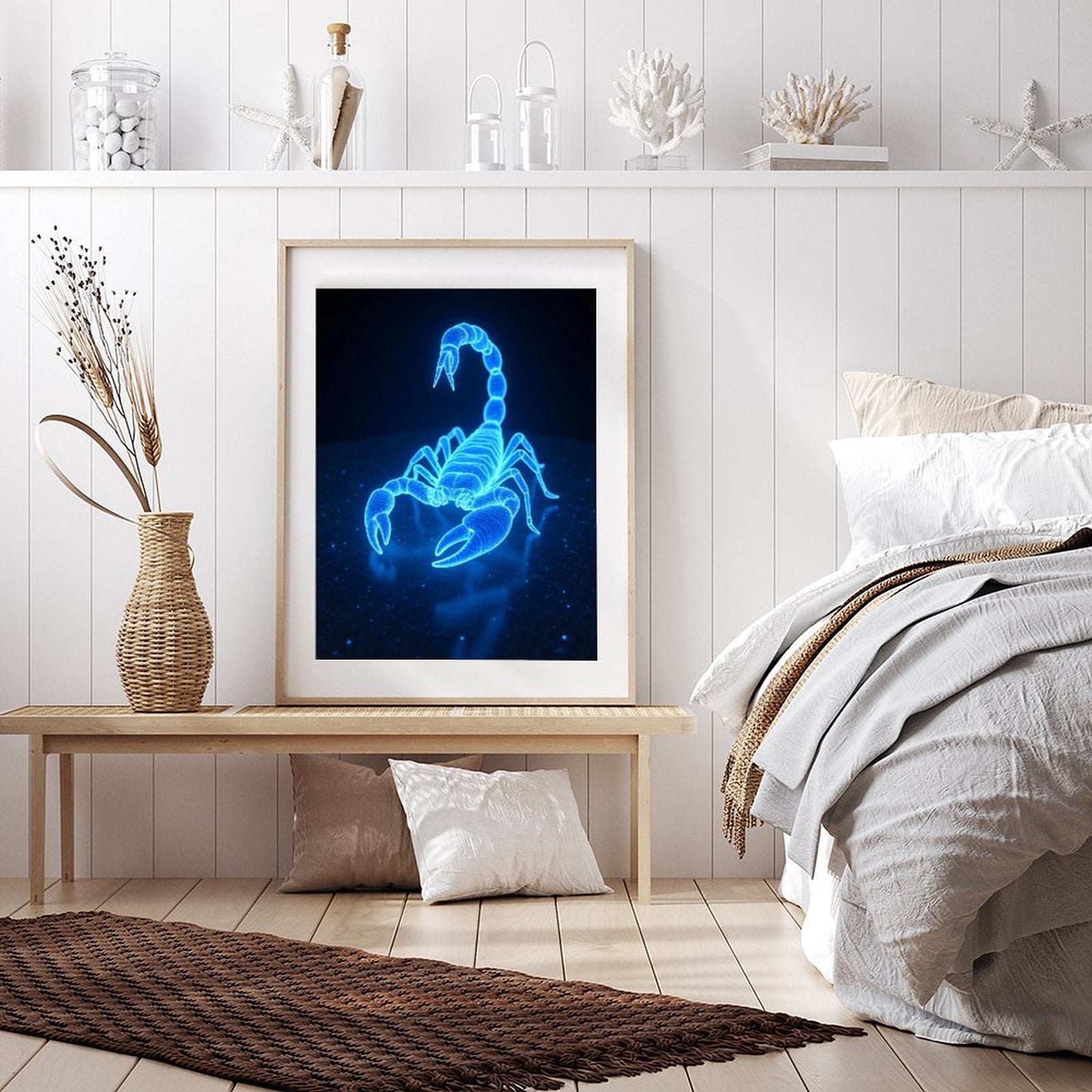 Diamond Art Kit for Adults, Holographic Scorpion Digital Art Diamond Painting for Adults Beginners, 5D DIY Diamond Art Painting Kits, Colorful Diamond Painting Craft for Home Decor 12x16