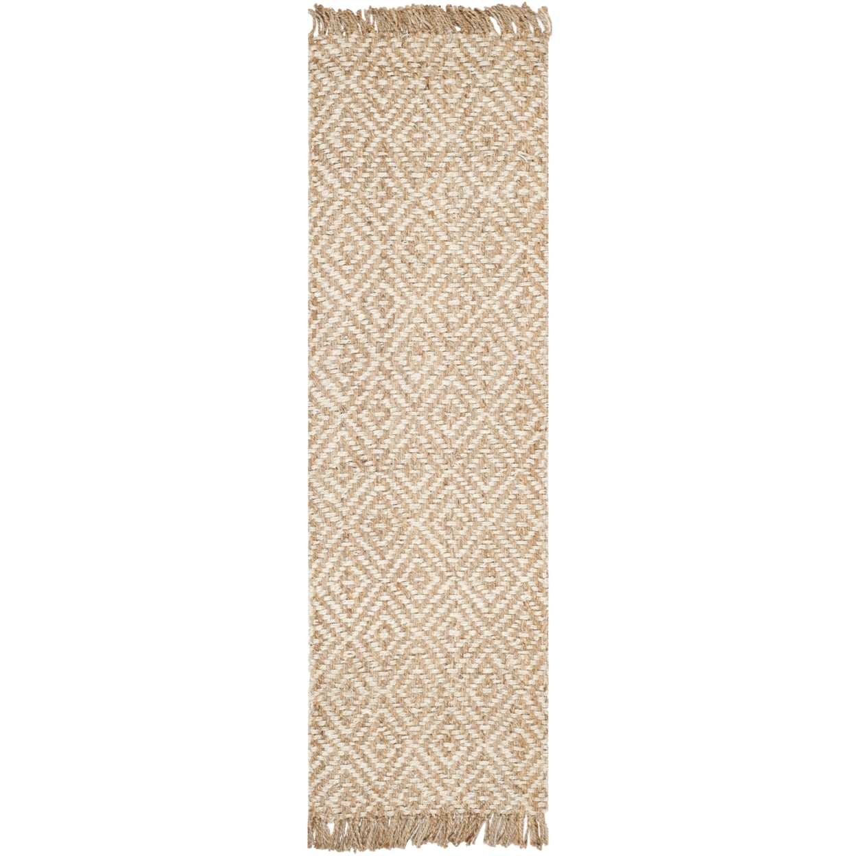SAFAVIEH Natural Fiber Roland Braided Jute Area Rug, Natural/Ivory, 5' x 8'