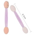 thumbnail image 2 of 100PCS Disposable Dual Sides Eye Shadow Sponge Applicator Eyeshadow Brushes Makeup Brush (Purple), 2 of 7