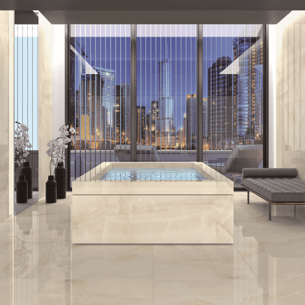 The Tile Life Montague Onice 24" x 48" Porcelain Marble Look Floor and Wall Tile - Case of 2