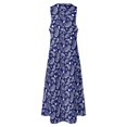 thumbnail image 5 of Robe Imprimée Paisley Rétro Été Bleu et Blanc Mode de Rue Boho Plage Longues Robes Dames Imprimées Robe Maxi Moderne Grande Taille, 5 of 5