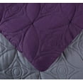 thumbnail image 4 of Chezmoi Collection 7-Piece Medallion Patchwork Comforter Set, California King, Purple/Black/Gray, 4 of 6