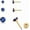 Blue Sapphire CZ, variant on 3Pairs CZ Stud Flat Screw Back Earrings for Women Multiple Piercing,Dainty Flatback Cubic Zirconia Cartilage Earring Stud,Helix Tragus Conch Piercing Jewelry