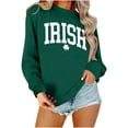 thumbnail image 3 of Guluxicc Women's St. Patrick's Day Sweatshirt Casual Crewneck Long Sleeve Pullover Tops Shamrock Irish Graphic Printed Shirts, L, 3 of 4