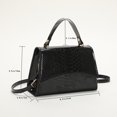 thumbnail image 3 of Bolsa De Hombro Bolso bandolera para mujer Bolsos tipo satchel de cocodrilo con láser de PU brillante para viajes (negro) Likrtyny Para Estrenar, 3 of 9