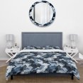 thumbnail image 3 of Designart "Urban Camo Disguise I" Blue Camouflage Bedding Covert Set - Modern & Contemporary Bed Set With 2 Shams, 3 of 5