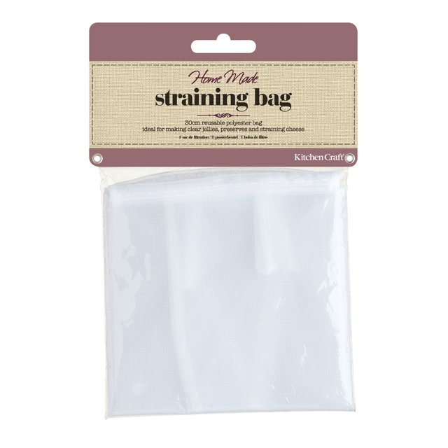 Kitchencraft Muselina Casera/Bolsa De Jalea Para Hacer Mermelada Poliéster Blanco 30 Cm