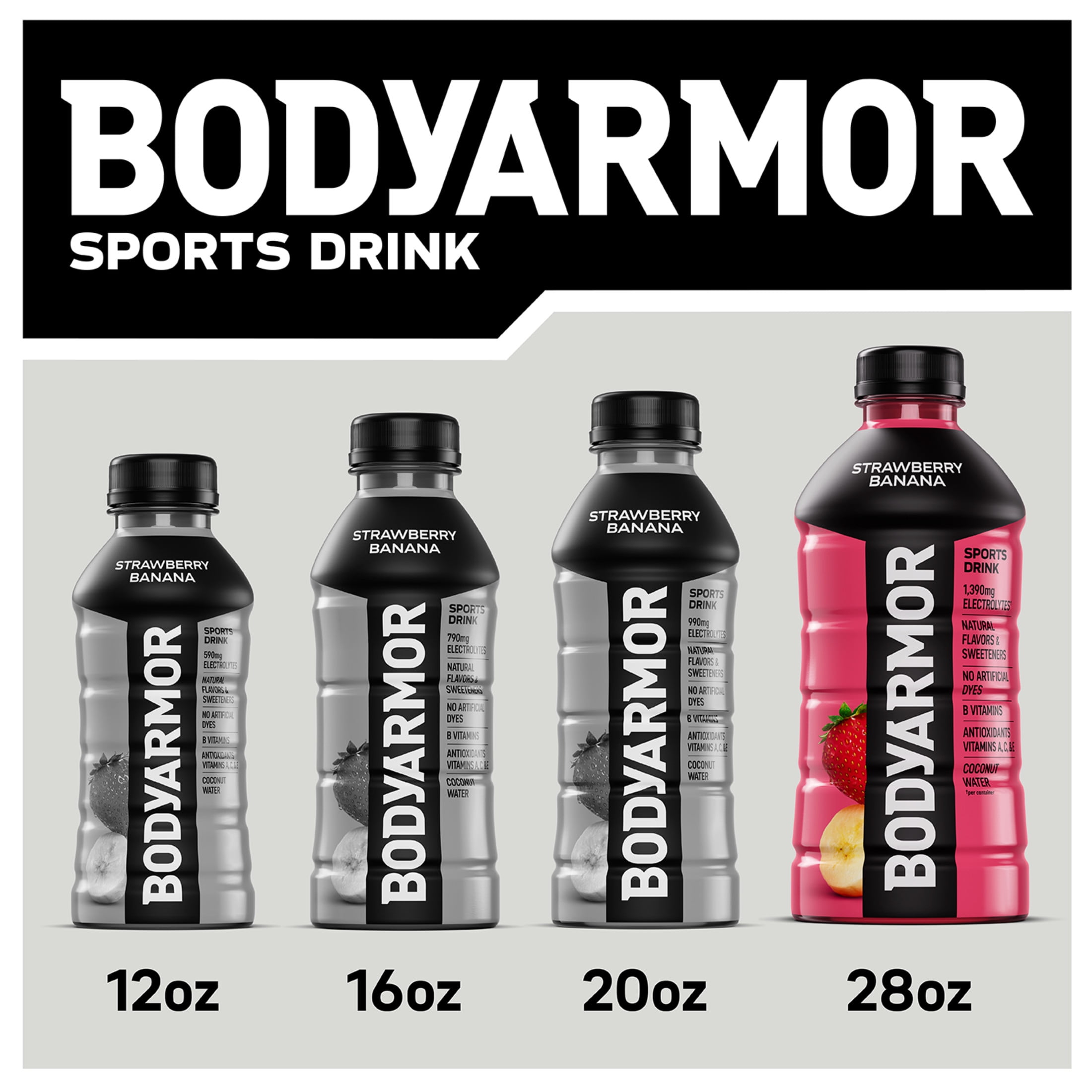 BODYARMOR Fruit Punch Electrolyte Sports Drink Bottle, 28 fl oz