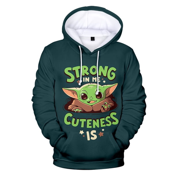 Sudaderas con capucha de Yoda para bebé mandaloriano de Disney, chaqueta informal para adultos y niños, jersey de Cosplay de tallas para niños, UnisexGris A5XL Deng Xun unisex