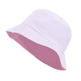 thumbnail image 2 of Miyuadkai Bucket Hats Unisex Double Side Wear Reversible Bucket Hat Trendy Cotton Twill Canvas Sun Fishing Hat Fashion Cap Accessory Pink, 2 of 4
