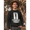 thumbnail image 2 of Pooped Today! Sweatshirt Men -GoatDeals Designs, Male x-Large, 2 of 4