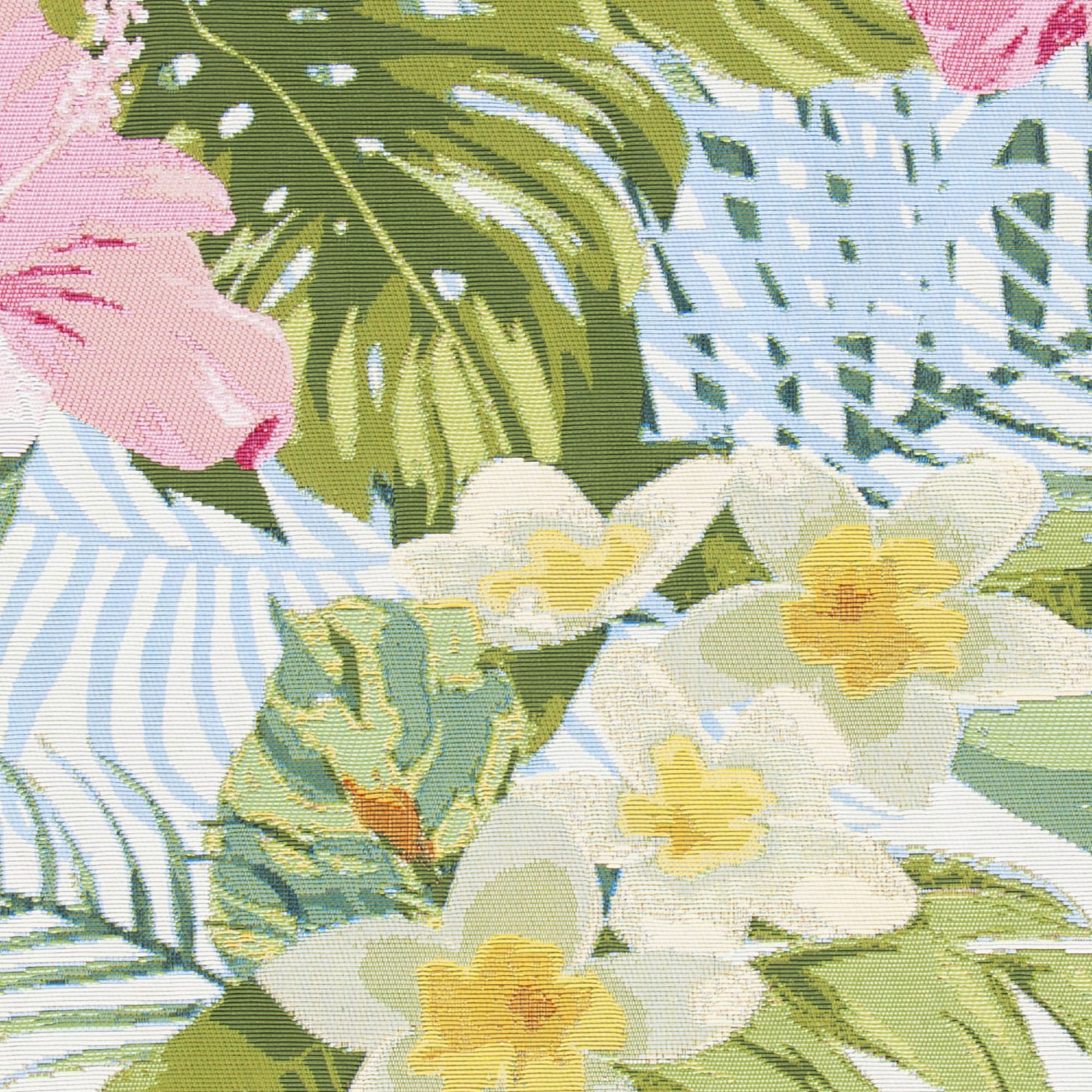 SAFAVIEH Barbados Floral Outdoor Area Rug, 6'6" x 9'4", Green/Pink