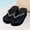 Black, variant on Women's Wedge Flip Flops Rhinestones Platform Thong Sandals for Women Shining Rhinestones Wedge Sandals Casual Platform T-Strap Jewel Sandals Ladies Comfortable Cushion Summer Beach Slides Sandals