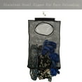 thumbnail image 5 of NOGIS Hanging Mesh Laundry Hamper (30in*20in*2in) Large Dirty Clothes Bag, Can Be Use Behind The Door & Closet & Caravan& Bathroom (Black), 5 of 7