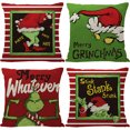 thumbnail image 3 of Fundas de almohada de Navidad Fundas de almohada de granja Funda de almohada de lino rústico de vacaciones para sofá Sofá Decoraciones de Navidad Fundas de almohada de tiro kaili Sencillez, 3 of 3